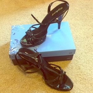 NWT Sexy Black Strappy Shoes